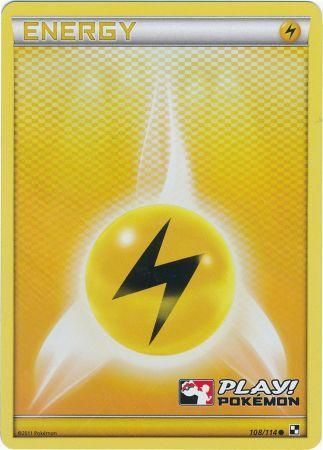 Lightning Energy (108/114) (Play Pokemon Promo) [Black & White: Base Set] | Chromatic Games