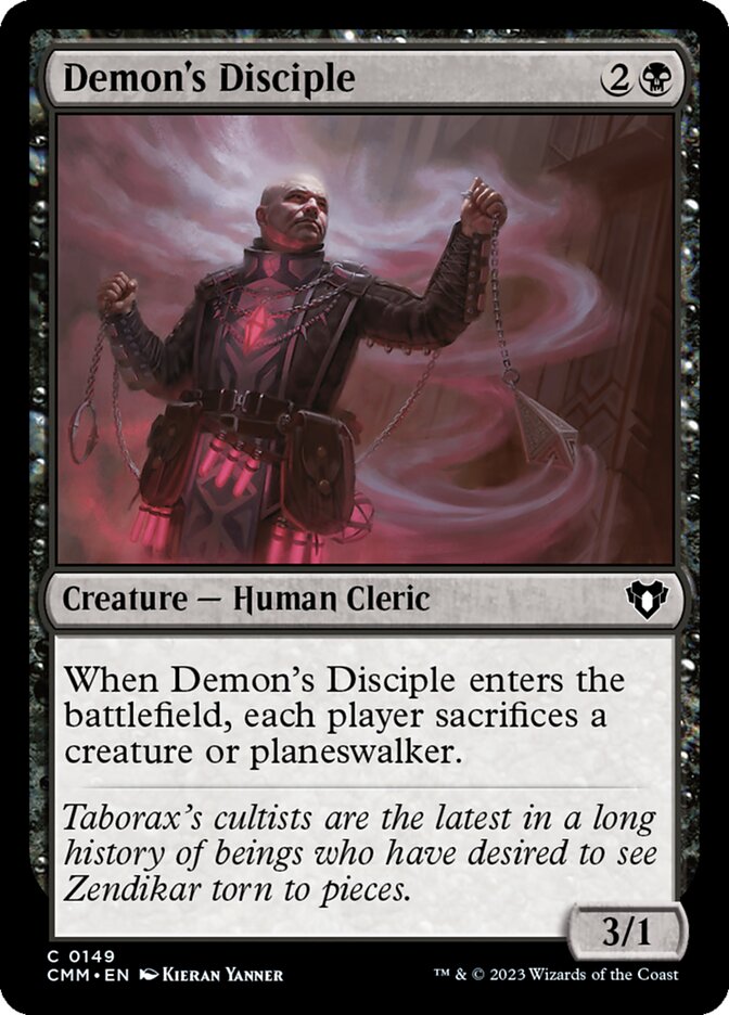 Demon's Disciple 149/451 (Commander Masters)  - Foil | Chromatic Games