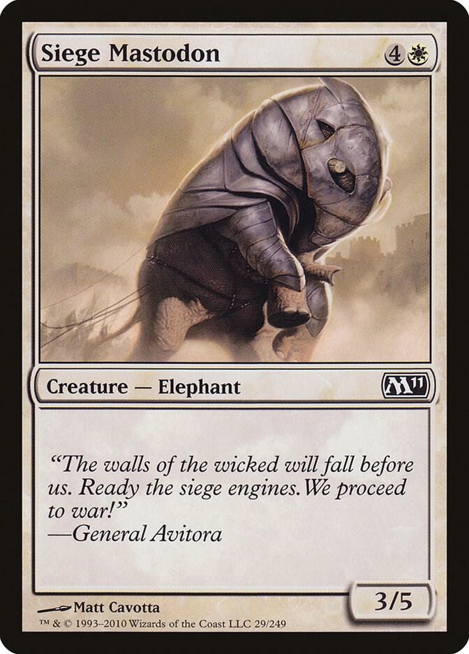 Siege Mastodon 29/249 (Magic 2011 (M11))  | Chromatic Games