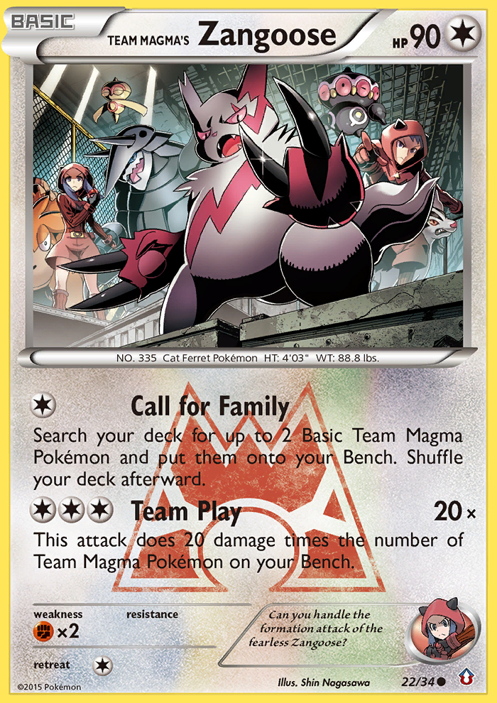 Team Magma's Zangoose (22/34) [XY: Double Crisis] | Chromatic Games