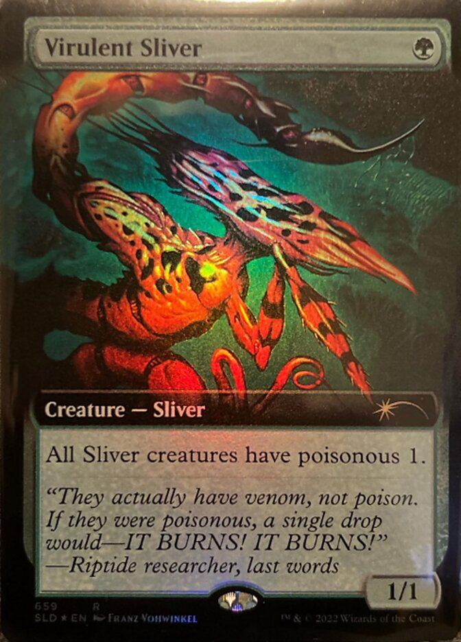 Virulent Sliver (Extended Art) [Secret Lair Drop Promos] | Chromatic Games