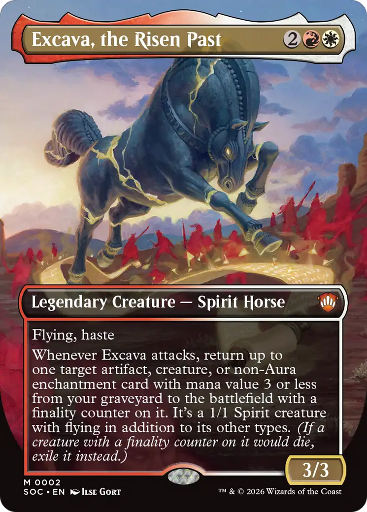 Excava, the Risen Past (Borderless) [Secrets of Strixhaven Commander] | Chromatic Games