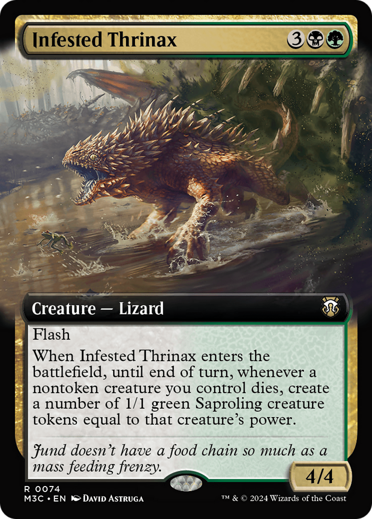 Infested Thrinax (Extended Art) [Modern Horizons 3 Commander] | Chromatic Games