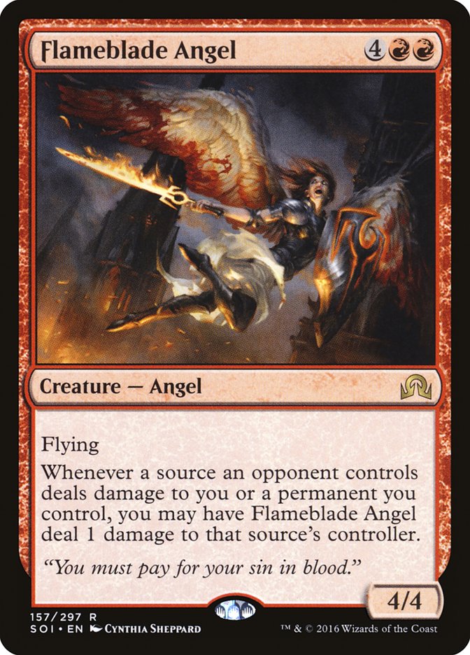 Flameblade Angel 157/297 (Shadows over Innistrad)  | Chromatic Games