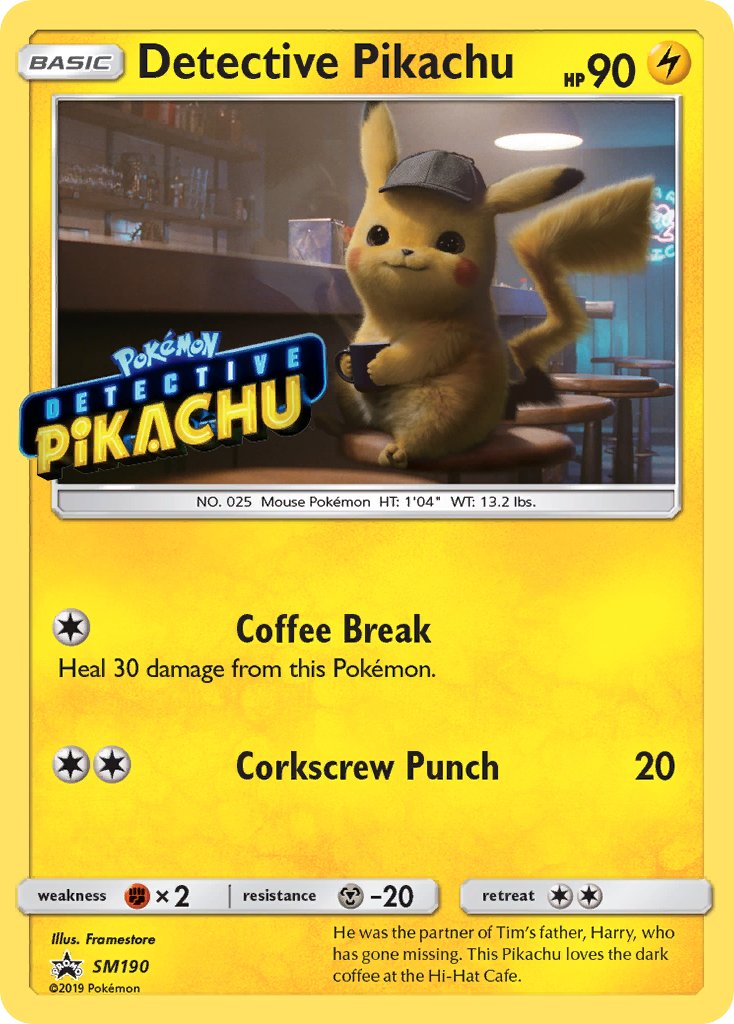 Detective Pikachu (SM190) (Stamped) [Sun & Moon: Black Star Promos] | Chromatic Games