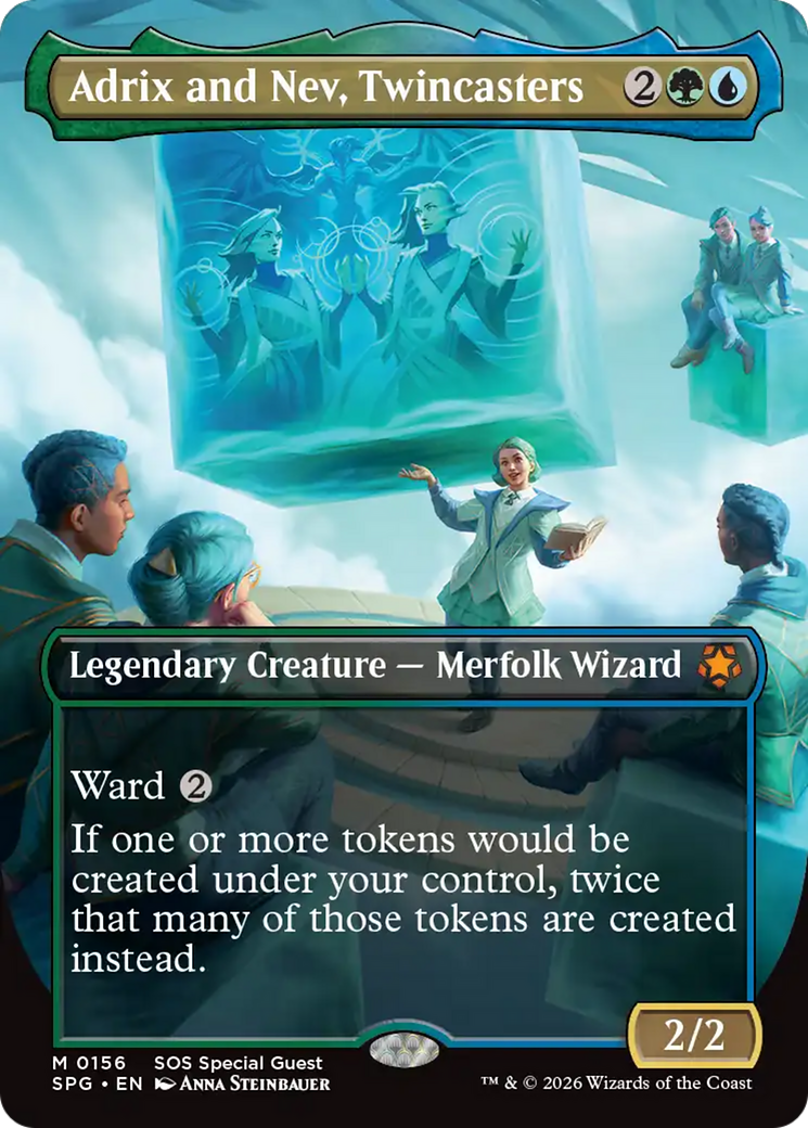 Adrix and Nev, Twincasters (Borderless) [Secrets of Strixhaven Special Guests] | Chromatic Games