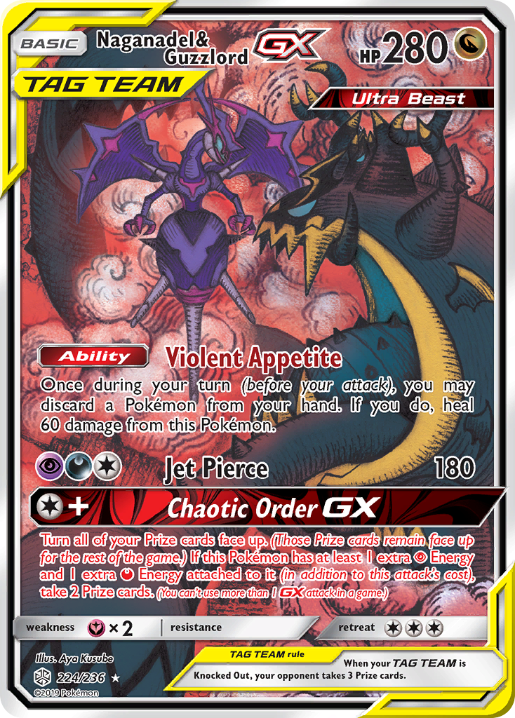 Naganadel & Guzzlord GX (224/236) [Sun & Moon: Cosmic Eclipse] | Chromatic Games