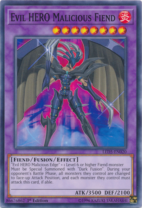 Evil Hero Malicious Fiend [LED5-EN020] Common | Chromatic Games