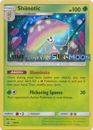 Shiinotic (SM10) (Staff Prerelease Promo) [Sun & Moon: Black Star Promos] | Chromatic Games