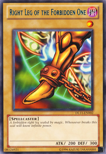Right Leg of the Forbidden One (Blue) [DL11-EN002] Rare | Chromatic Games