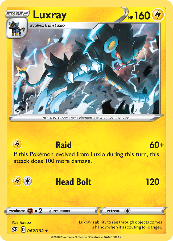Luxray (062/192) [Sword & Shield: Rebel Clash] | Chromatic Games