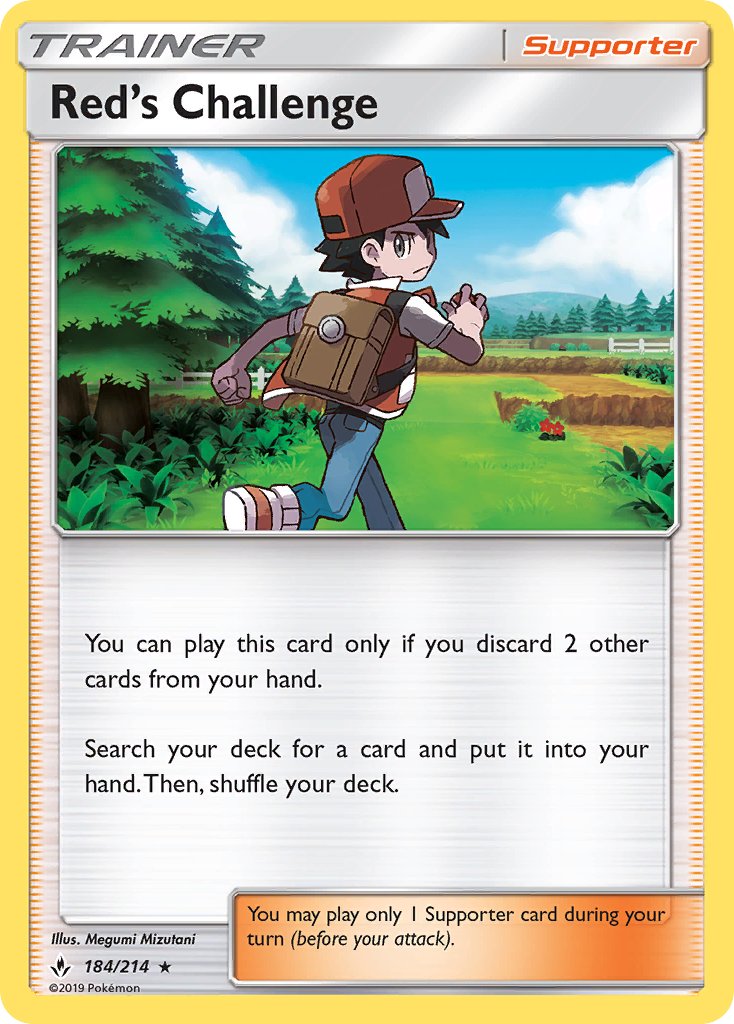 Red's Challenge (184/214) (Theme Deck Exclusive) [Sun & Moon: Unbroken Bonds] | Chromatic Games