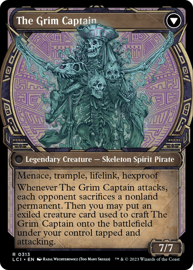 Throne of the Grim Captain // The Grim Captain (Showcase) [The Lost Caverns of Ixalan] | Chromatic Games