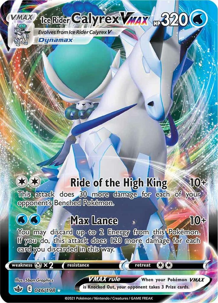Ice Rider Calyrex VMAX 046/198 (SWSH06: Chilling Reign)  - Holofoil | Chromatic Games