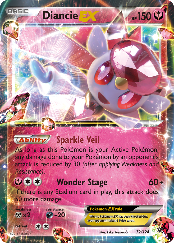 Diancie EX (72/124) [XY: Fates Collide] | Chromatic Games