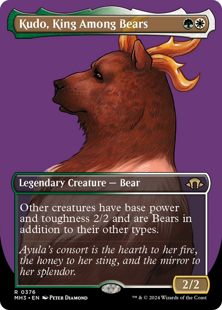 Kudo, King Among Bears (Borderless) [Modern Horizons 3] | Chromatic Games