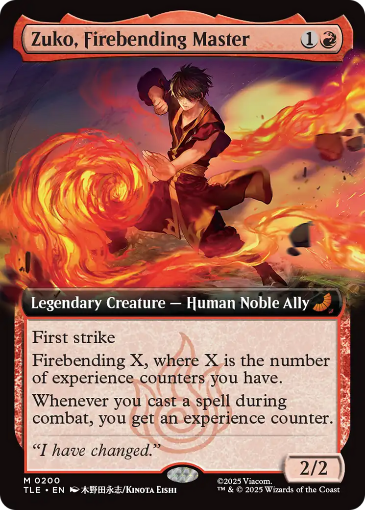 Zuko, Firebending Master (Extended Art) [Avatar: The Last Airbender: Eternal-Legal] | Chromatic Games