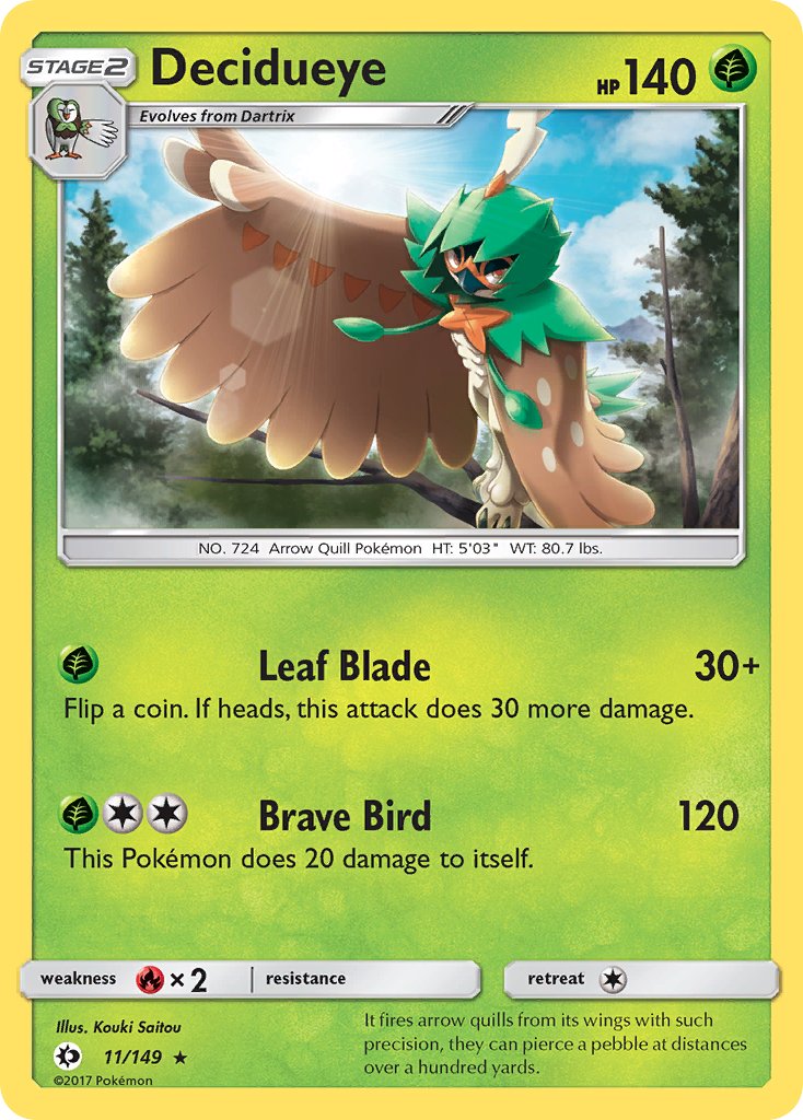 Decidueye (11/149) (Theme Deck Exclusive) [Sun & Moon: Base Set] | Chromatic Games