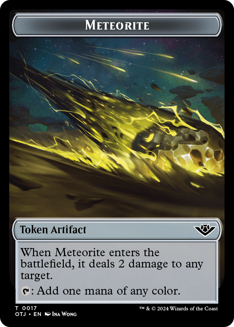 Meteorite Token [Outlaws of Thunder Junction Tokens] | Chromatic Games