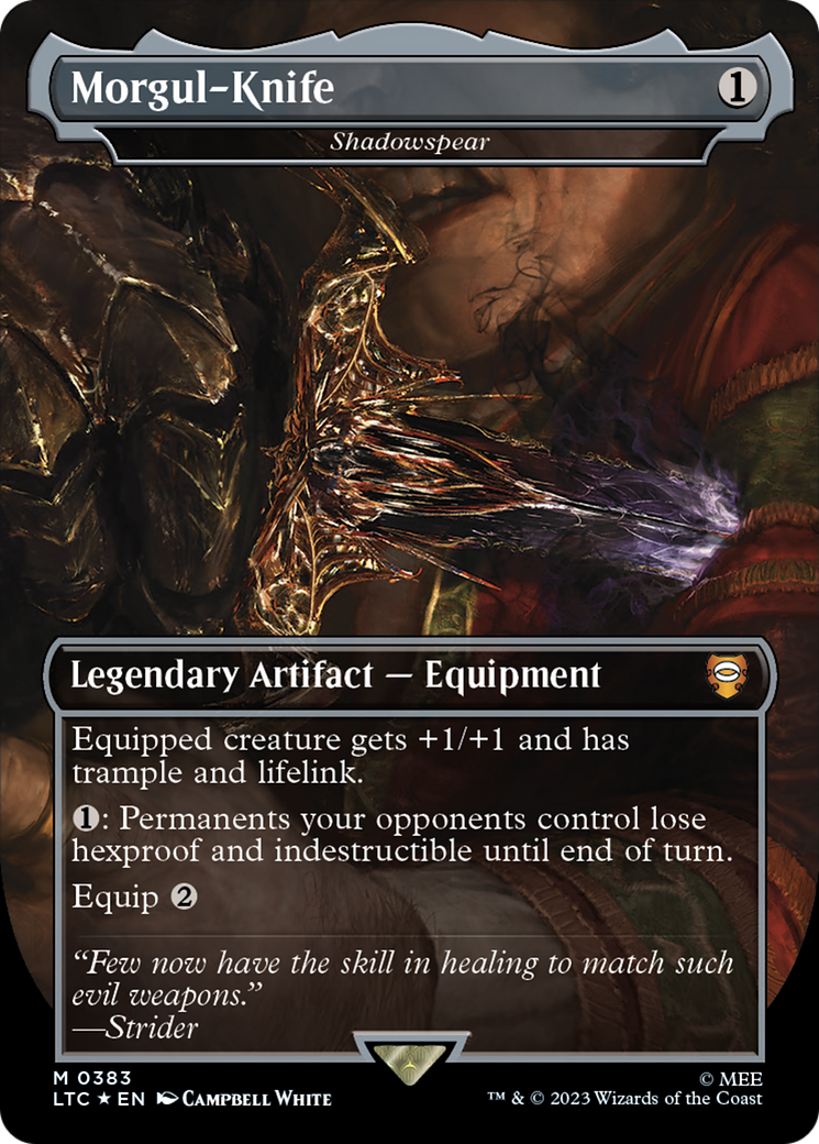 Morgul-Knife - Shadowspear (Surge Foil) [The Lord of the Rings: Tales of Middle-Earth Commander] | Chromatic Games