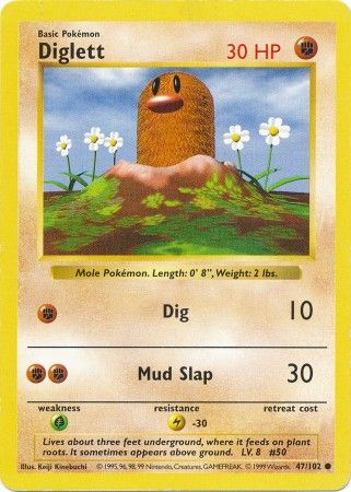 Diglett (47/102) [Base Set Shadowless Unlimited] | Chromatic Games