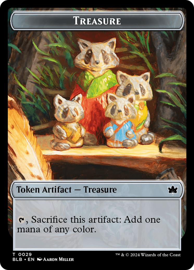 Rabbit // Treasure Double-Sided Token [Bloomburrow Tokens] | Chromatic Games