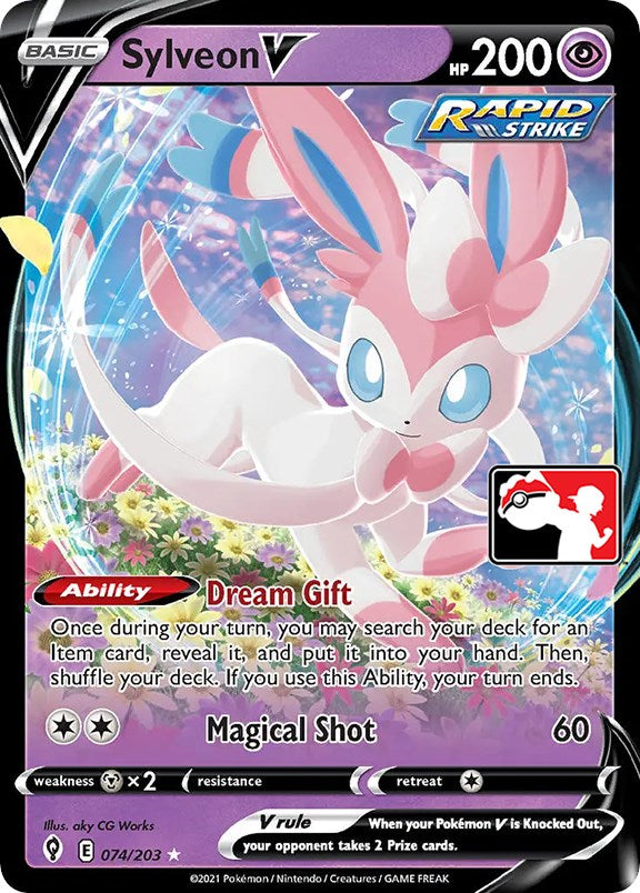 Sylveon V (074/203) [Prize Pack Series One] | Chromatic Games