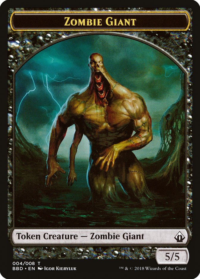 Zombie Giant Token [Battlebond Tokens] | Chromatic Games