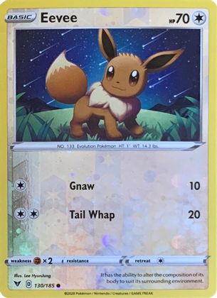 Eevee (130/185) (Reverse Cosmos Holo) [Sword & Shield: Vivid Voltage] | Chromatic Games
