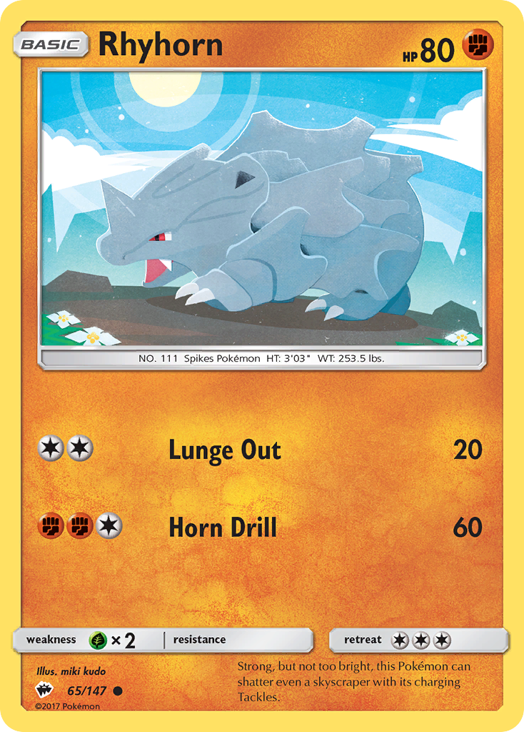 Rhyhorn (65/147) [Sun & Moon: Burning Shadows] | Chromatic Games