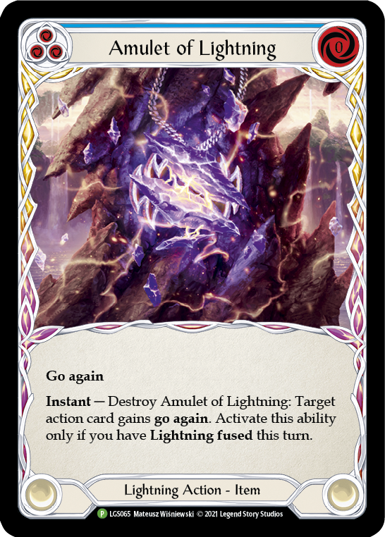 Amulet of Lightning [LGS065] (Promo)  Cold Foil | Chromatic Games