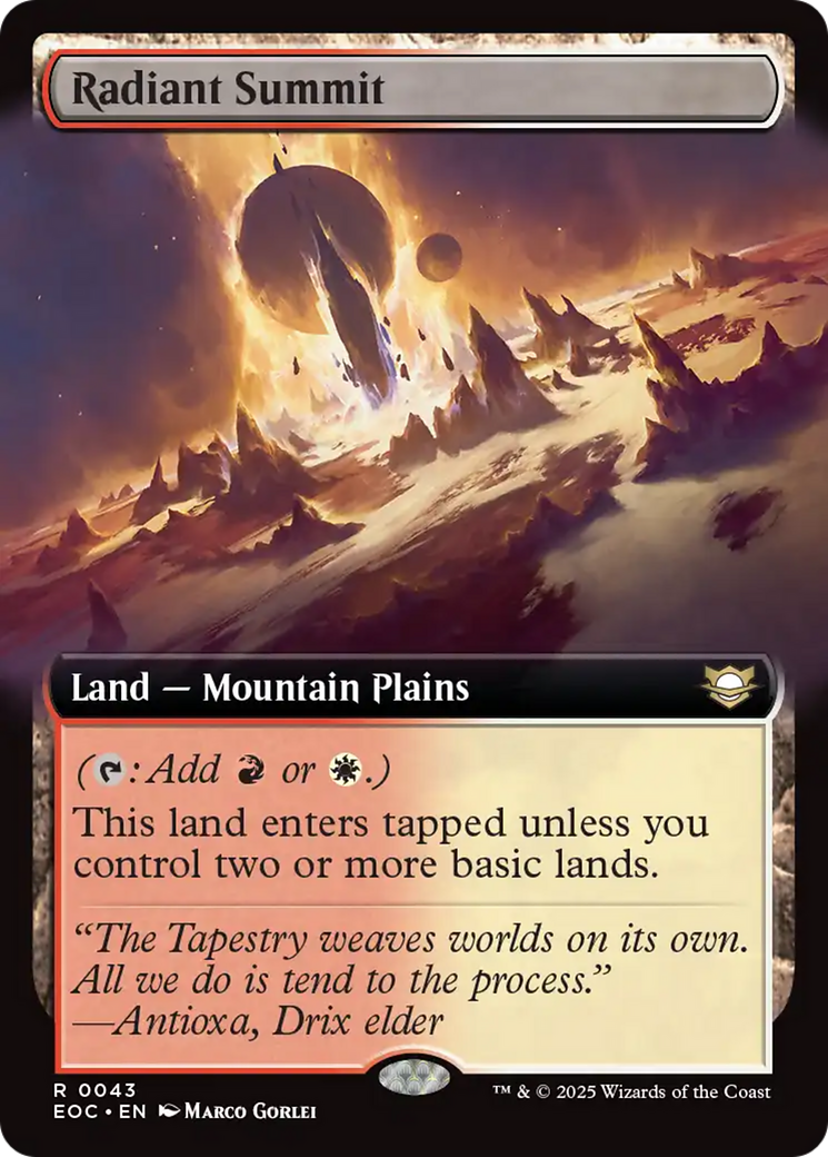Radiant Summit (Extended Art) [Edge of Eternities Commander] | Chromatic Games