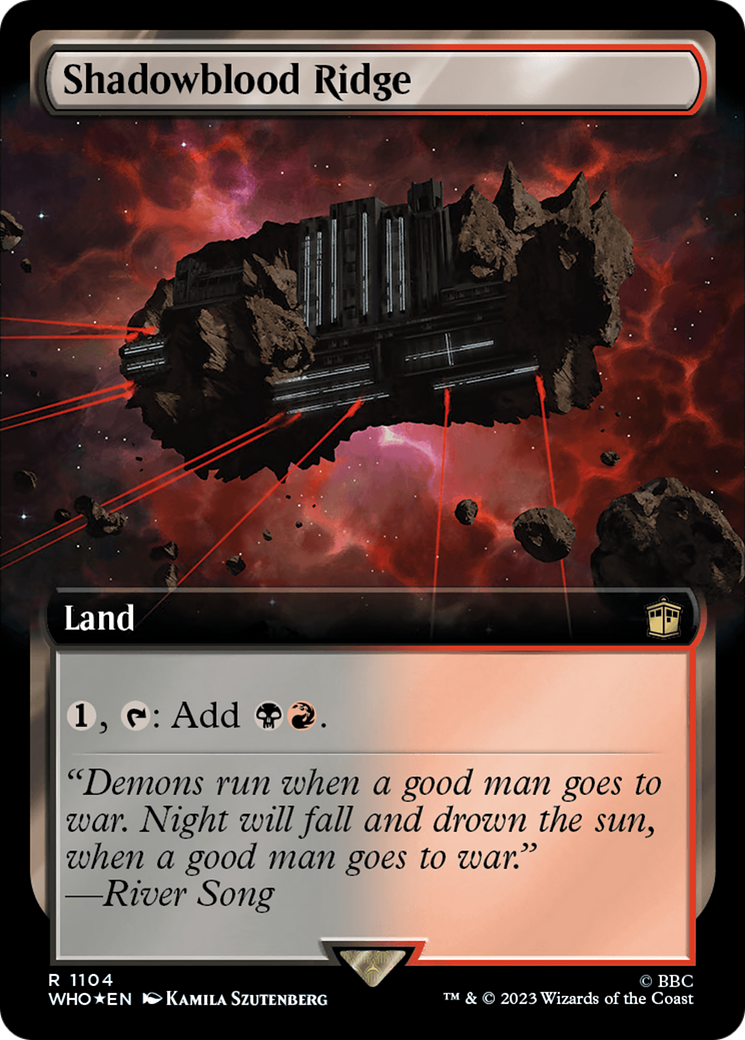 Shadowblood Ridge (Extended Art) (Surge Foil) [Doctor Who] | Chromatic Games