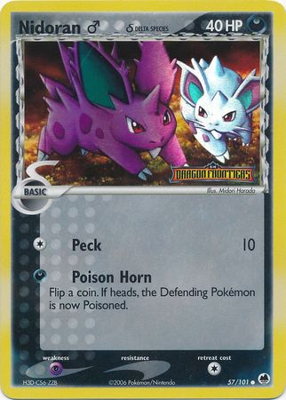 Nidoran (57/101) (Male) (Delta Species) (Stamped) [EX: Dragon Frontiers] | Chromatic Games