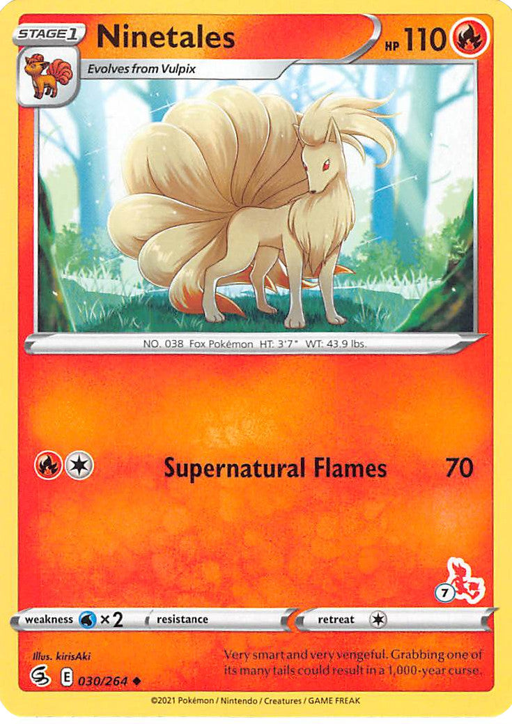 Ninetales (30/264) (Cinderace Stamp #7) [Battle Academy 2022] | Chromatic Games