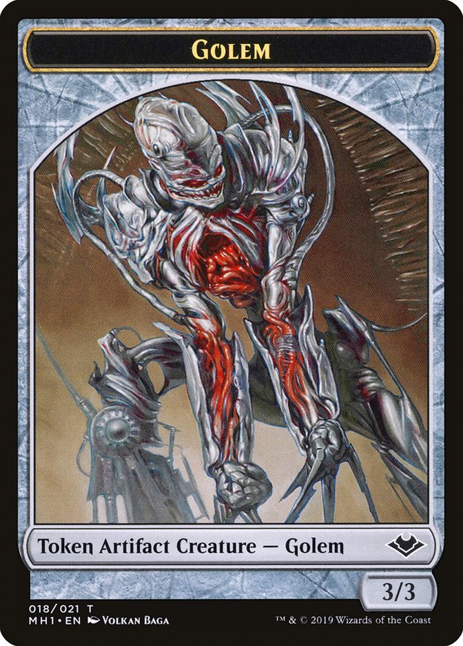 Illusion (005) // Golem (018) Double-Sided Token [Modern Horizons Tokens] | Chromatic Games