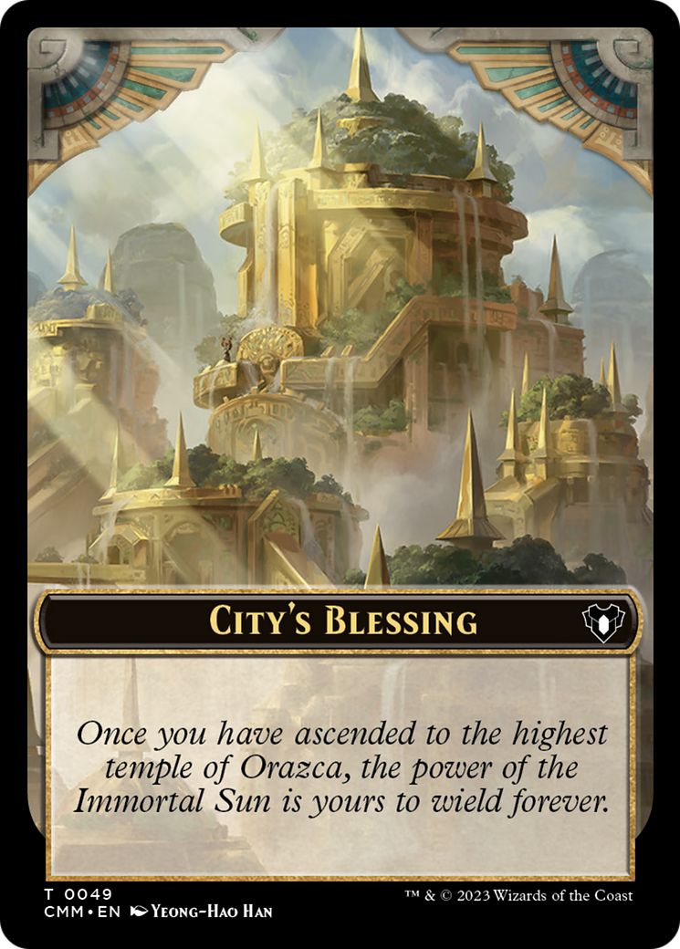 City's Blessing // Construct (41) Double-Sided Token [Commander Masters Tokens] | Chromatic Games