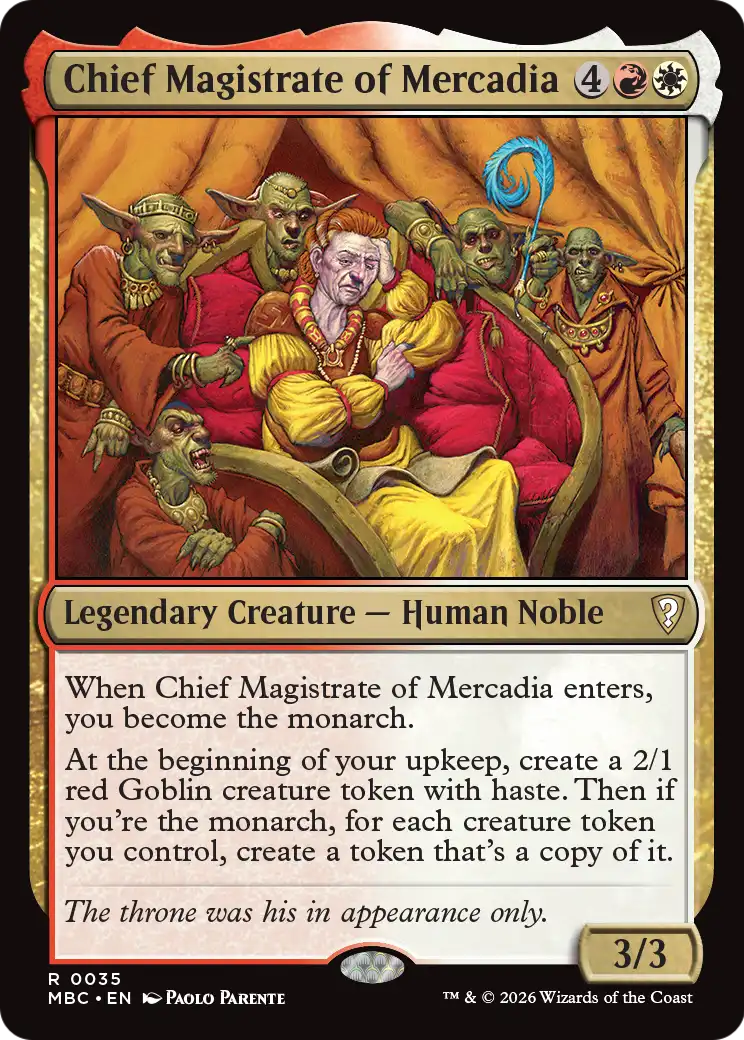 Chief Magistrate of Mercadia [Mystery Booster: Commander Edition] | Chromatic Games