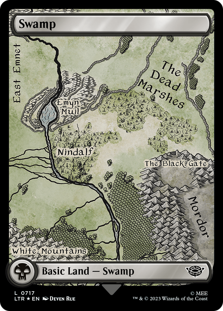 Swamp (0717) (Surge Foil) [The Lord of the Rings: Tales of Middle-Earth] | Chromatic Games