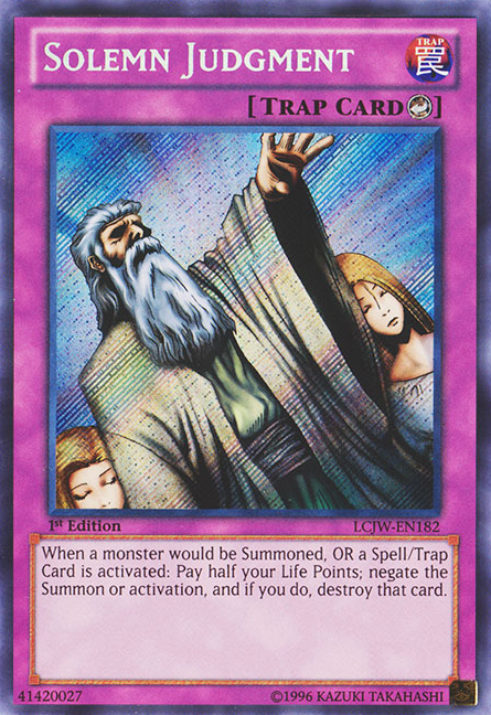 Solemn Judgment [LCJW-EN182] Secret Rare | Chromatic Games