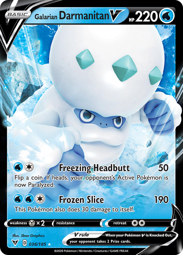 Galarian Darmanitan V (036/185) [Sword & Shield: Vivid Voltage] | Chromatic Games