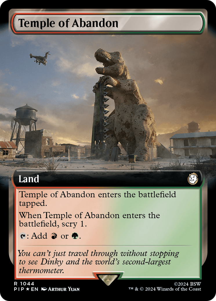 Temple of Abandon (Extended Art) (Surge Foil) [Fallout] | Chromatic Games