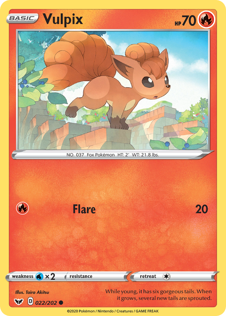 Vulpix (022/202) [Sword & Shield: Base Set] | Chromatic Games