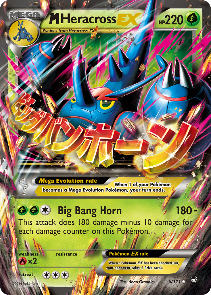 M Heracross EX (5/111) [XY: Furious Fists] | Chromatic Games