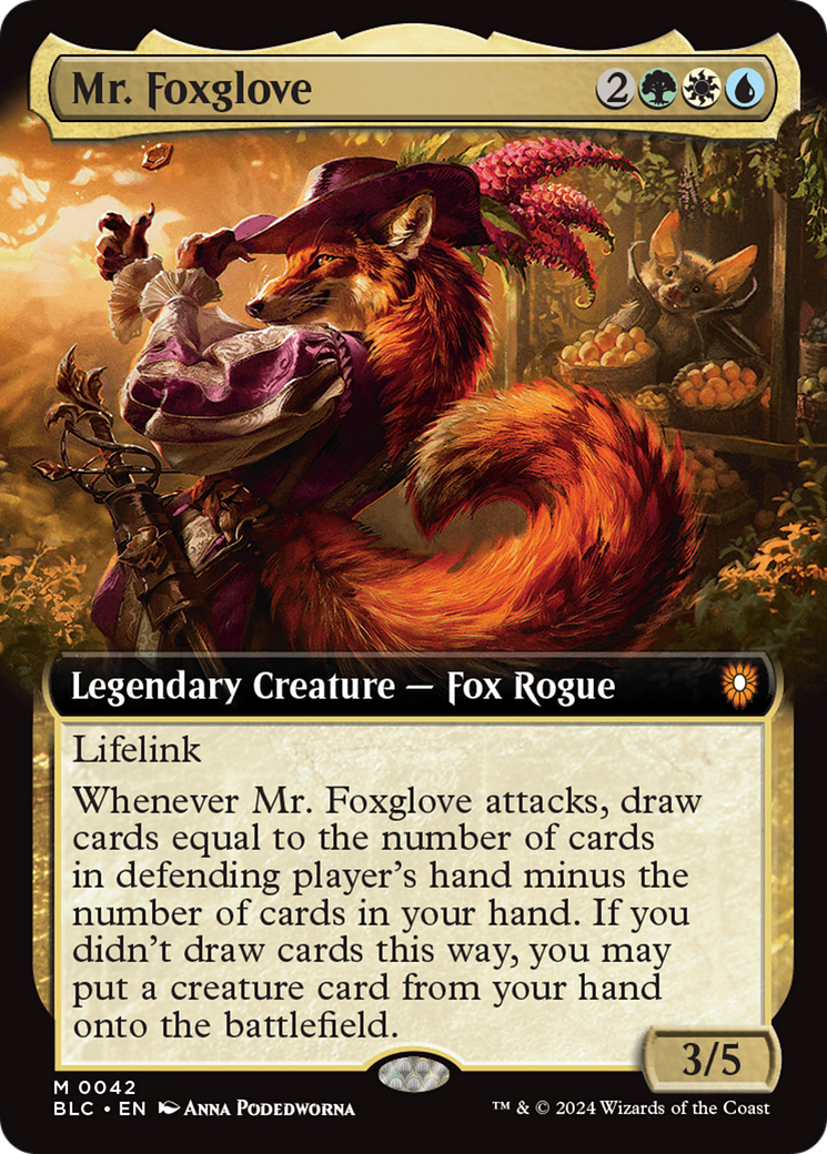 Mr. Foxglove (Extended Art) [Bloomburrow Commander] | Chromatic Games