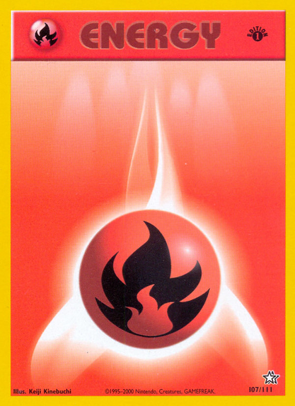 Fire Energy (107/111) [Neo Genesis 1st Edition] | Chromatic Games