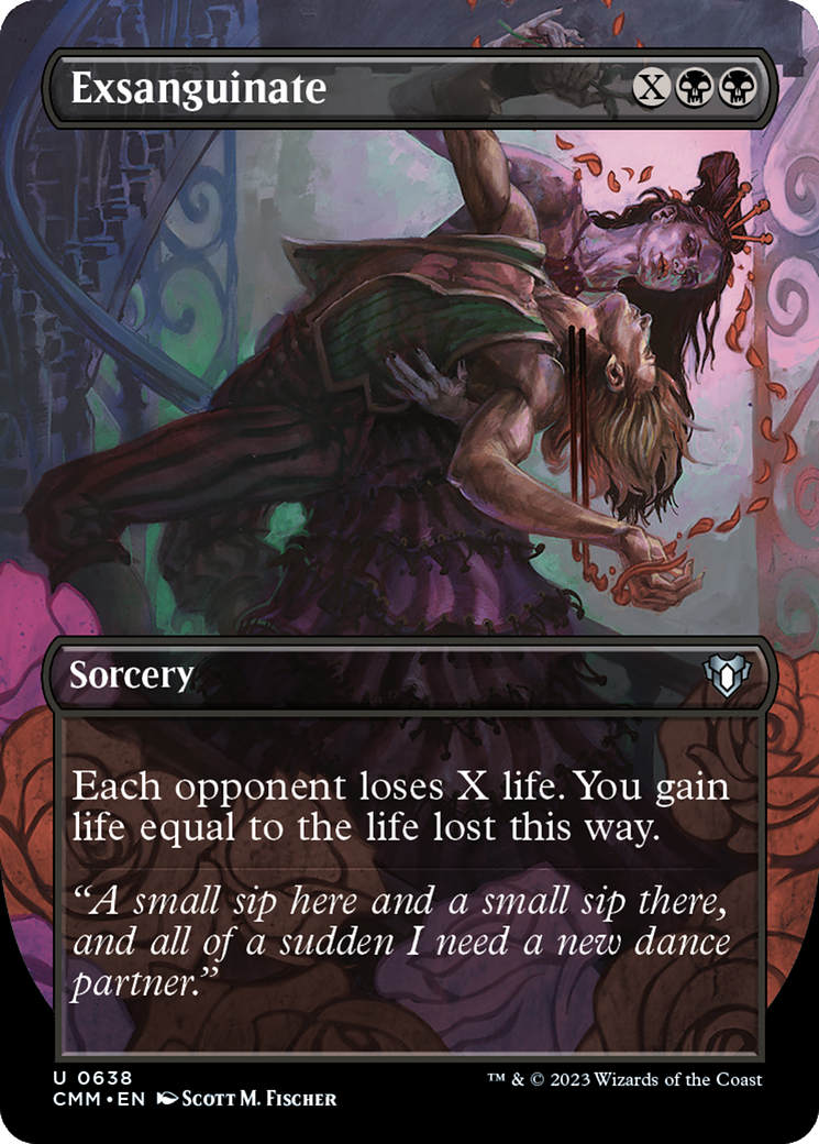 Exsanguinate (Borderless Alternate Art) [Commander Masters] | Chromatic Games