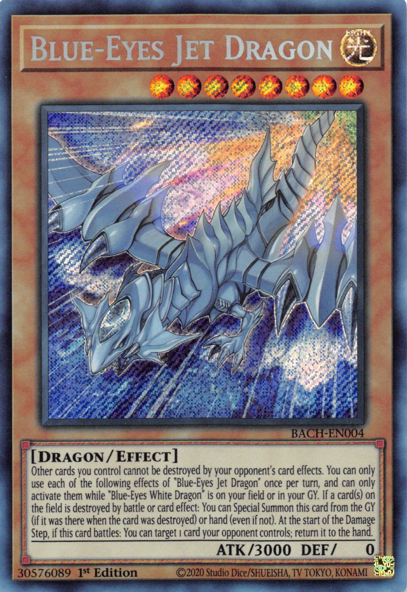 Blue-Eyes Jet Dragon [BACH-EN004] Secret Rare | Chromatic Games