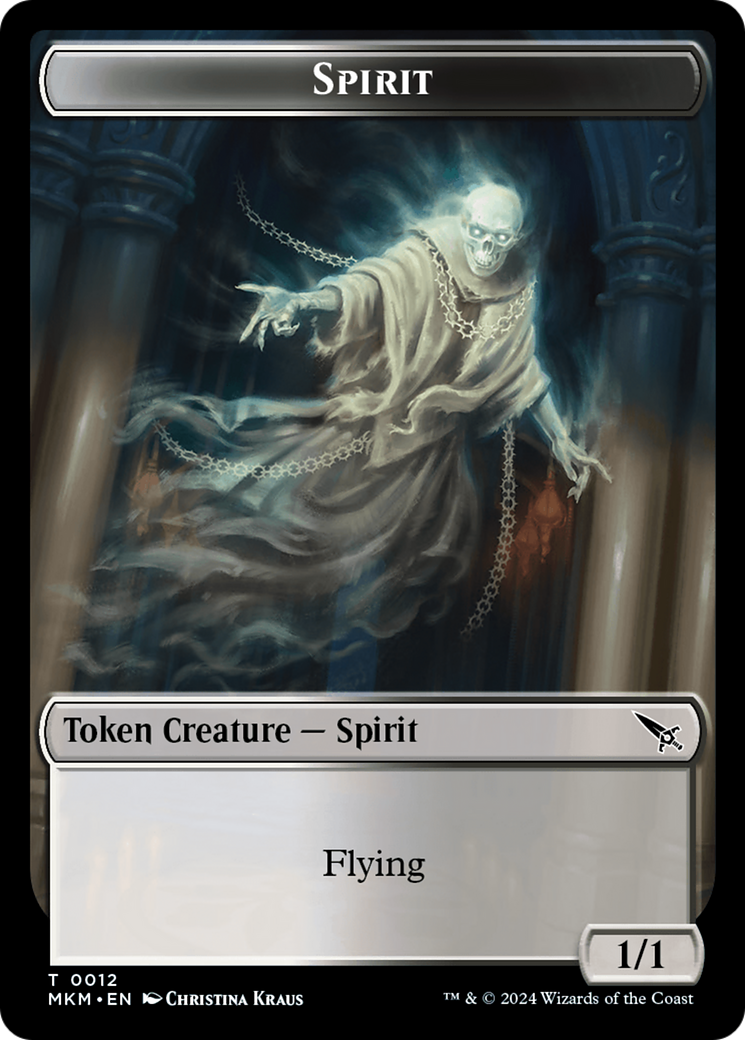 Spirit Token [Murders at Karlov Manor Tokens] | Chromatic Games