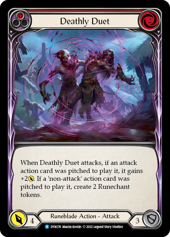 Deathly Duet (Red) [DYN176] (Dynasty)  Rainbow Foil | Chromatic Games